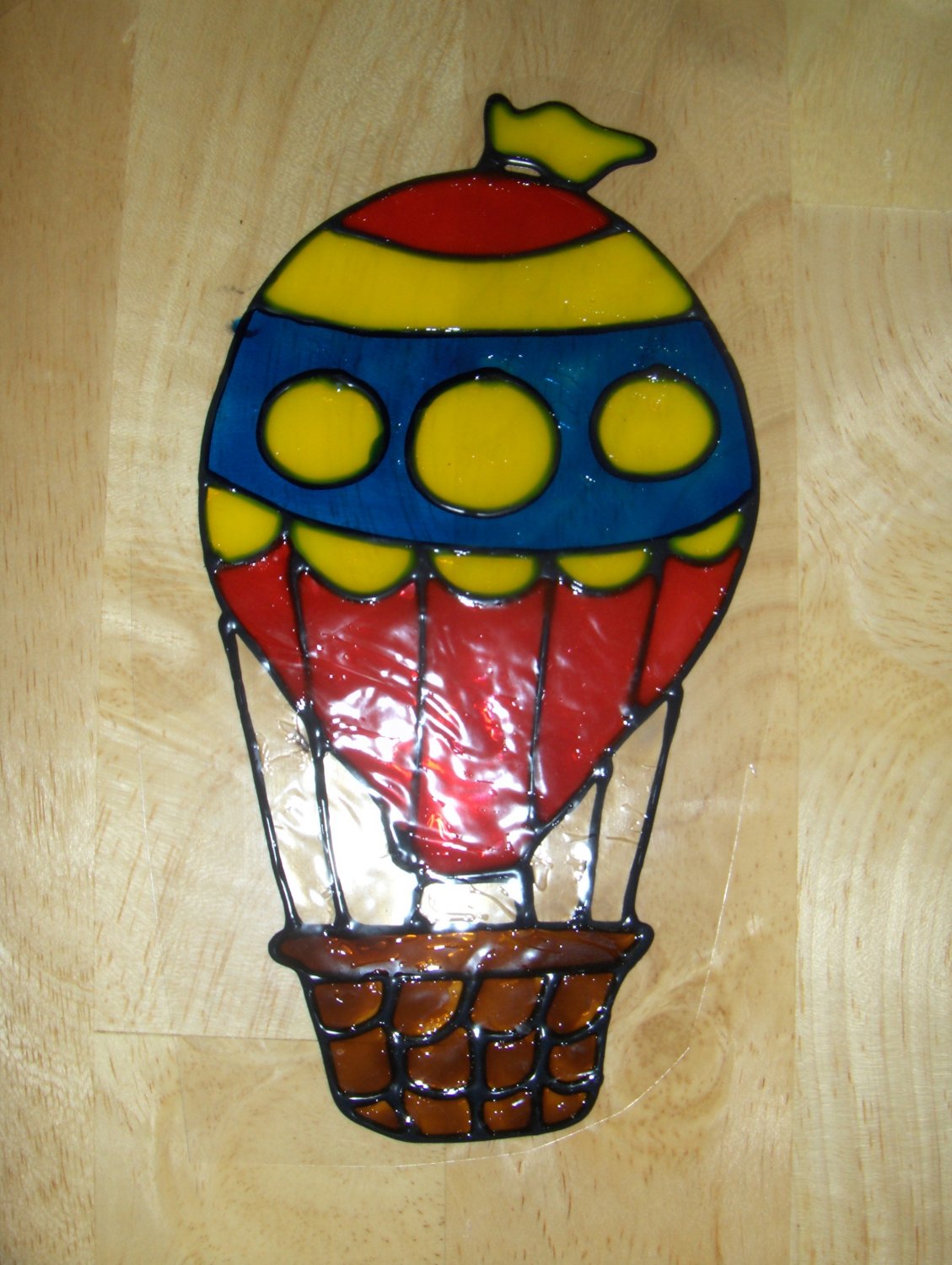 Hot Air Ballon Faux Stained Window Cling