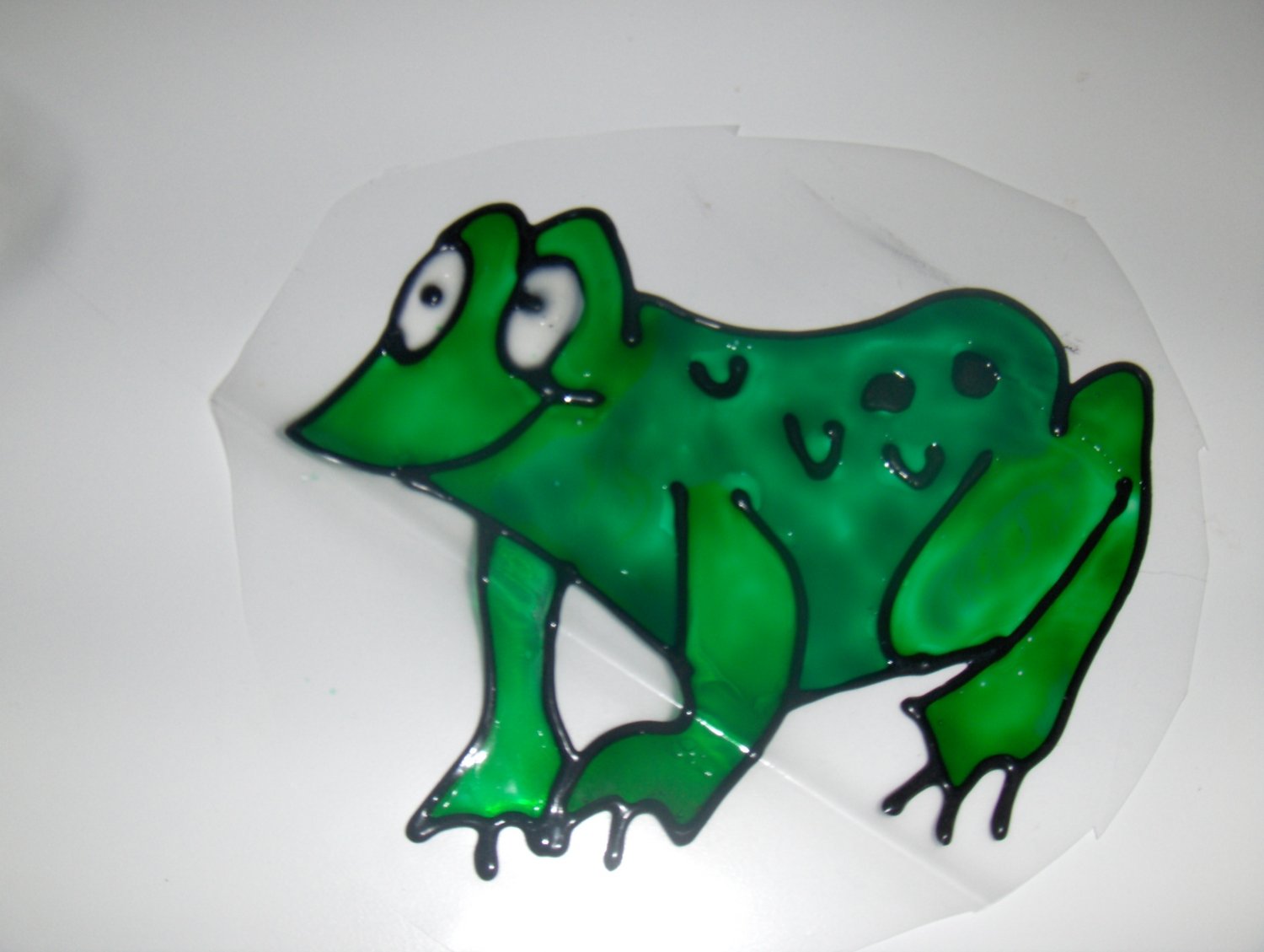 Toad Faux Stained Window Cling