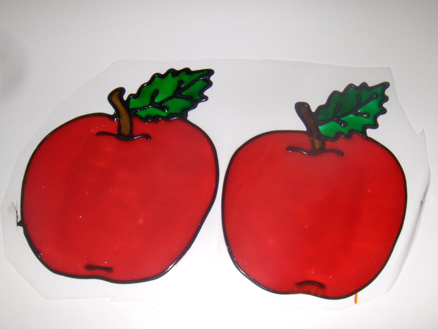 Apples Faux Stained Window Cling