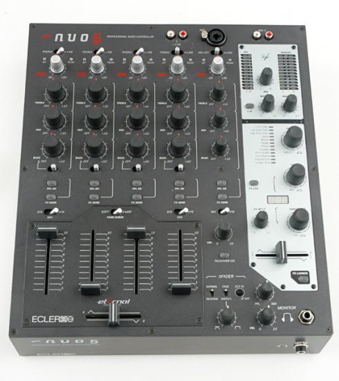 Nuo 5 / 5 Kanal Clubmixer Effekte, Filter, 3 Band Cut EQ