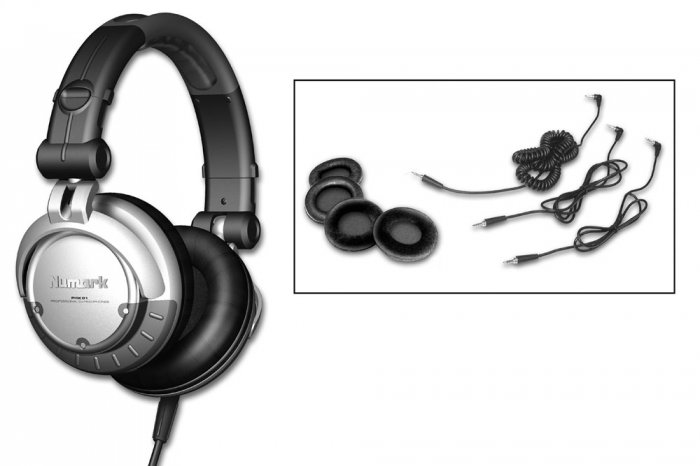 PHX / DJ Kopfhörer inkl. 3 Ersatz-Ohrpads & Kabel