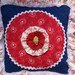 Pillow-Red White and Blue
