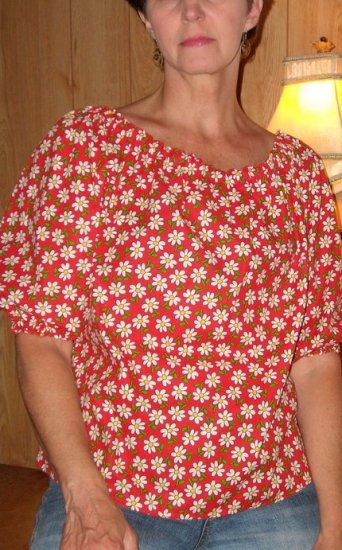 Peasant Blouse - Red