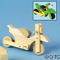 Wood Motorcycle 6ct