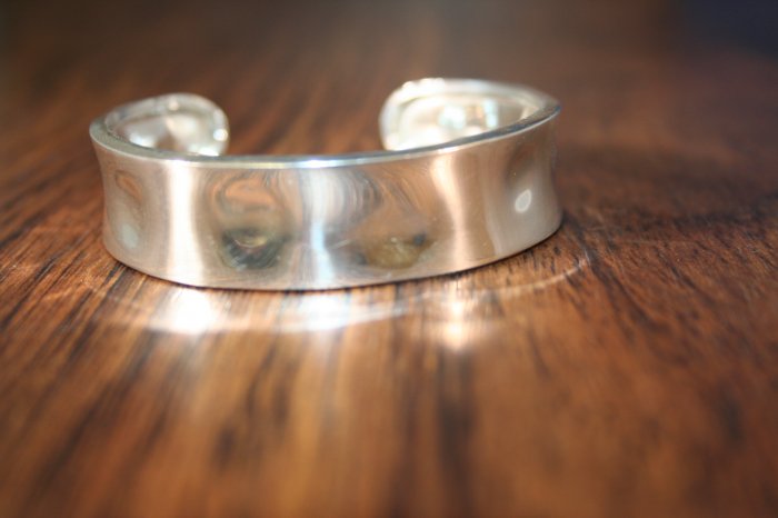 Vintage Silver Hand Hammered Cuff (S03)