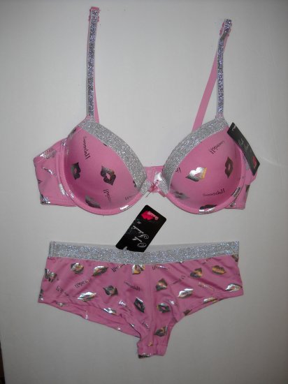 ORNELLA INTIMATES BRA & PANTY SET (PINK) (34C & M)