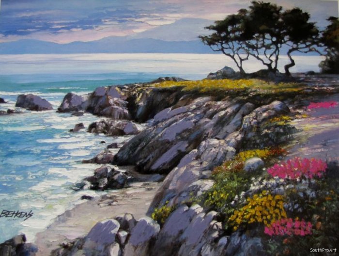 MONTEREY HOWARD BEHRENS EMBELLISHED CANVAS California