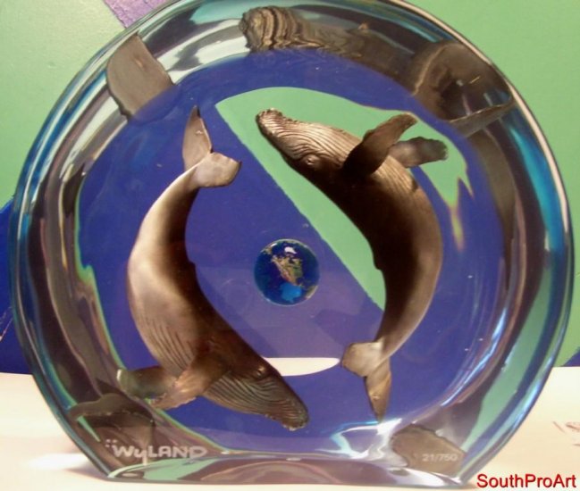 WYLAND~HUMPBACK PLANET~ocean eco WHALE LE/750 green COA