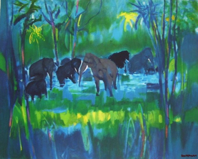MARCEL MOULY LES ELEPHANTS French Picasso HS# jungle