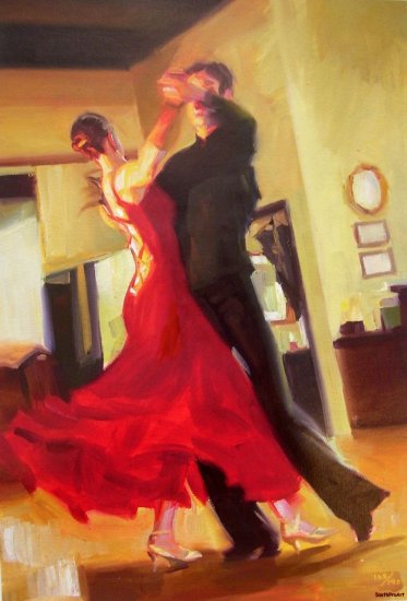 CARRIE GRABER FLAIR ballroom dance tango HS# CANVAS COA