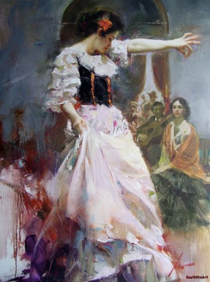 DAENI PINO MIDNIGHT TANGO Spain EMBELLISH CANVAS Dance