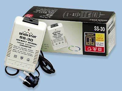 Sevenstar 300W Voltage Converter with Safety Cut-Off -SS-30