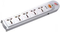 220 Volt Universal Surge Protector with 5 Outlets 220V 50Hz with European Style Power Cord
