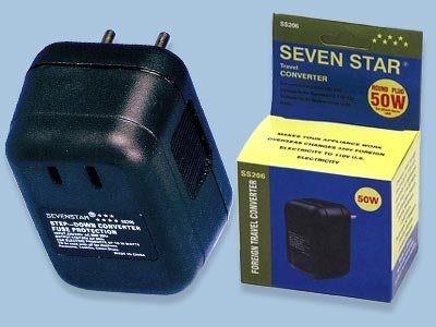 50W Watt 220v to 110v Voltage Converter - Sevenstar SS-206