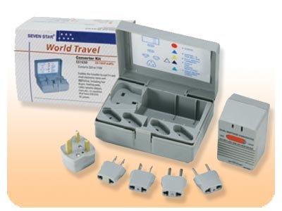 International Travel Voltage Converter Adapter Kit SS-1650 with Storage Case