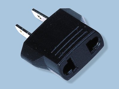 European to North American 2 Flat Blade Plug Adapter- Converts European to USA