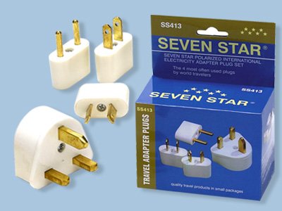International Plug Adapter Kit - Includes Plugs for Europe/USA/Australia/UK