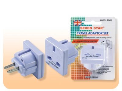 UK To US Adapter Plug SS-422 - Converts English Plug to American Plug