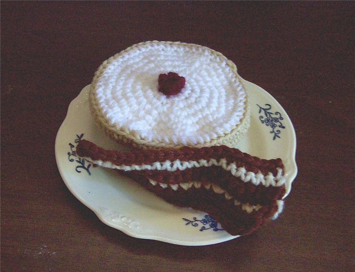 Hand Crocheted Bagel & Bacon Slice