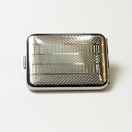 Art Deco Nickel Silver Pill Box