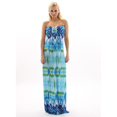 ... BANDEAU LONG SUMMER HOLIDAY MAXI BEACH DRESS UK 14-16, US 10-12