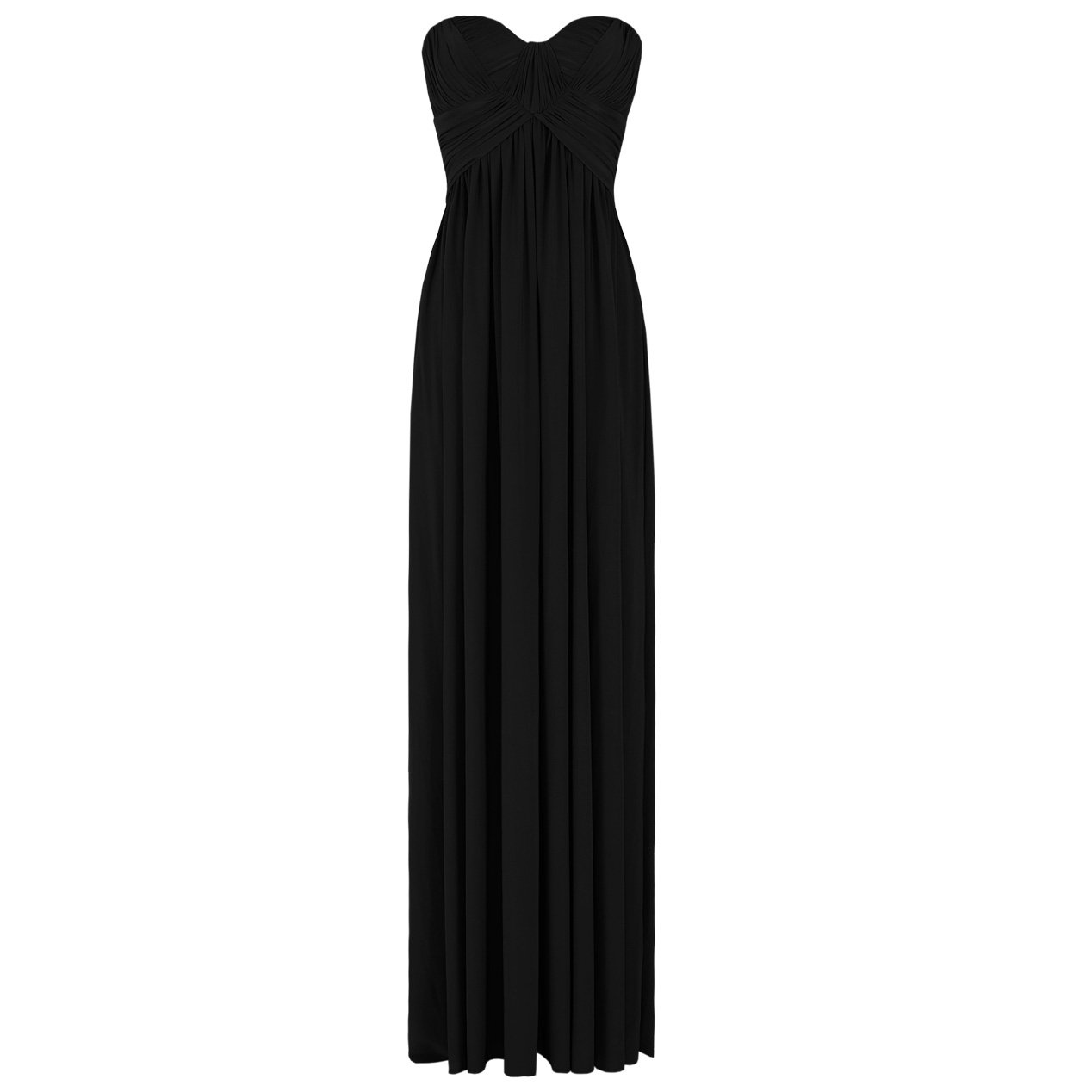 JESSICA ALBA BLACK LADIES STRAPLESS LONG SUMMER EVENING PARTY PROM GOWN MAXI DRESS UK 8-10, US 4-6