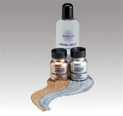 Mehron Mixing Liquid and Metallic Powder Set