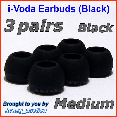 Medium Ear Buds Tips Cushions for Sennheiser CX 150 200 215 250 350 55 380 550 95 CX 6 Travel @Black