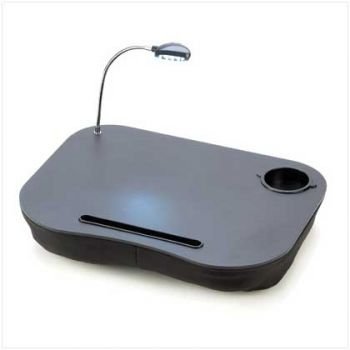 Portable Desktop Surface With LED Lamp Light & Drink Holder
