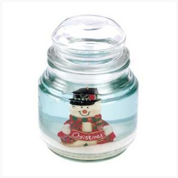 The Merry Snowman Scenic Christmas Gel Jar Candle