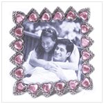 #36297 Pewter Pink Hearts Frame