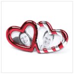 #36609 Red Stripes Hearts Photo Frame