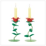 #37606 Rose Candle Holders