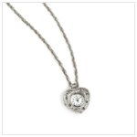 #37659 Silver Heart Pendant Watch