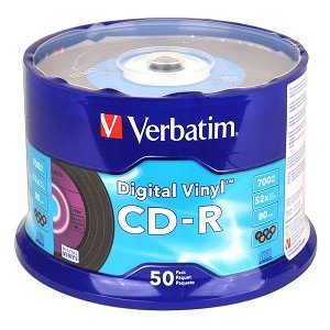 Verbatim Digital Vinyl 52x 700MB 80-Minute CD-R Media 50-Piece Spindle