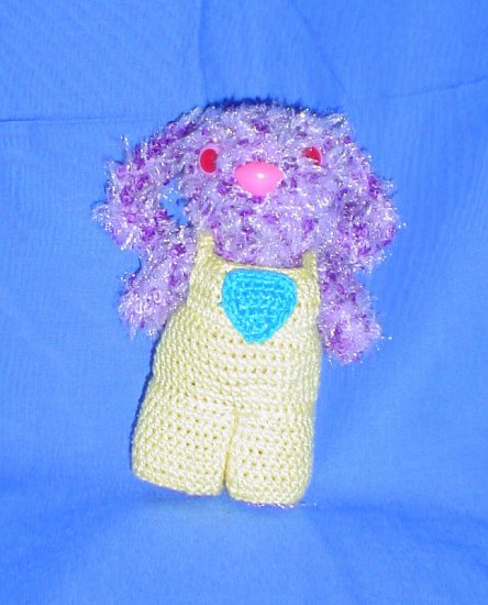 Miniature Fuzzy Bunny Rabbit Japanese Anime Amigurumi Doll With Overalls
