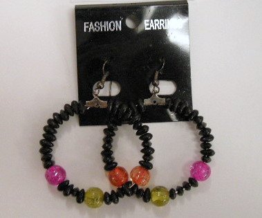 Glass beaded hoops