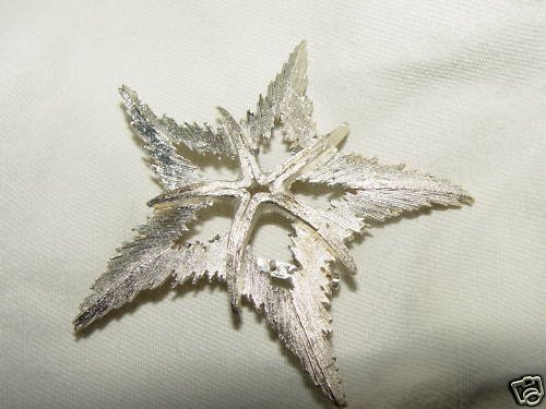 Vintage Silvertone STARFISH Brooch /Pin