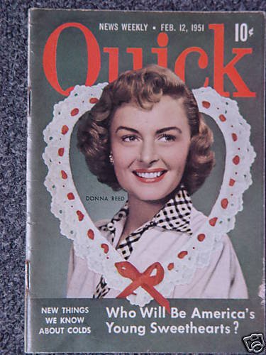 QUICK NEWS WEEKLY- FEB. 12, 1951-DONNA REED Cover
