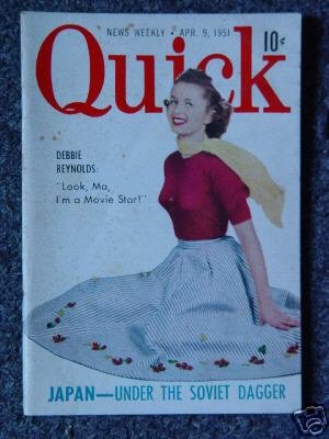 QUICK NEWS WEEKLY-April 9, 1951 - DEBBIE REYNOLDS Cover