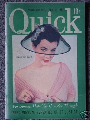 QUICK NEWS WEEKLY- FEB.11, 1952- MARY SINCLAIR Cover
