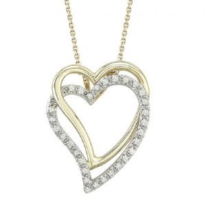 14K TWO TONE GOLD DIAMOND NECKLACE
