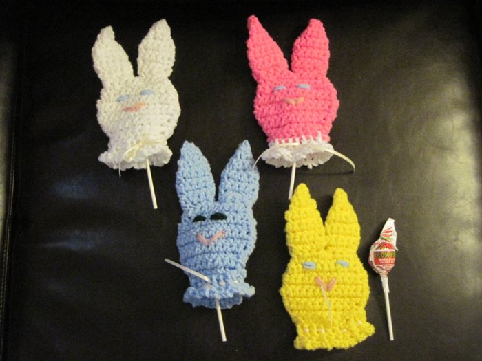 Crochet Bunny Sucker Covers