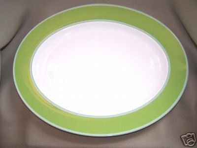 LENOX Cays Stripe Green Oval Serving Platter Kate Spade New
