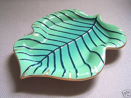 LYNN CHASE Jaguar Jungle Leaf Trinket Tray New