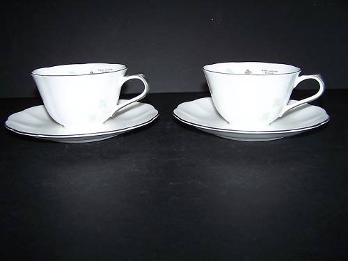 WATERFORD Marc Jacobs Elizabeth Cup Saucer Set/2 New