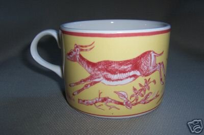 Lynn Chase Cup African Inspirations Cranberry Yellow New