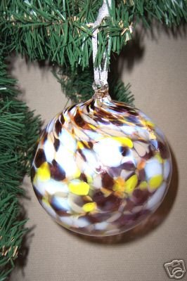 TWIN STUDIO Art Glass Ball Christmas Ornament New