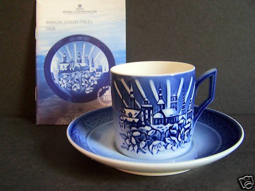 Royal Copenhagen Annual Christmas Cup & Saucer 2008 NIB