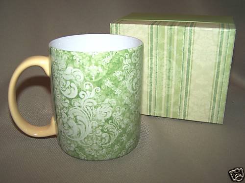 LANG Ceramic Mug Easton Damask by Jamey Berger NIB
